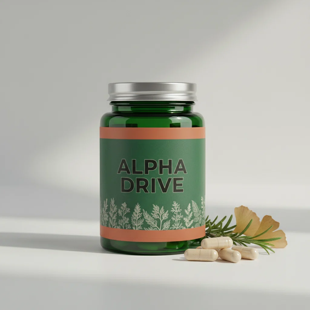 Alpha Drive voedingssupplement pot donkerblauw met witte dop